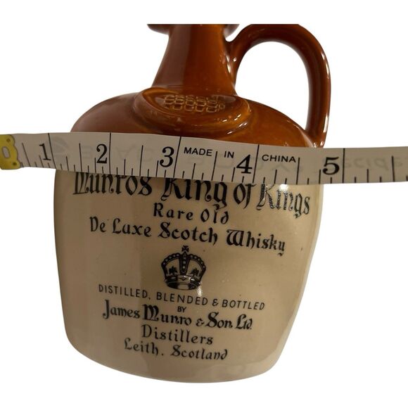 Munro’s King of Kings Whisky Jug 8" Ceramic Bar Decor Vintage Fall Rustic - Picture 11 of 12